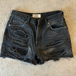 We the free ripped up shorts